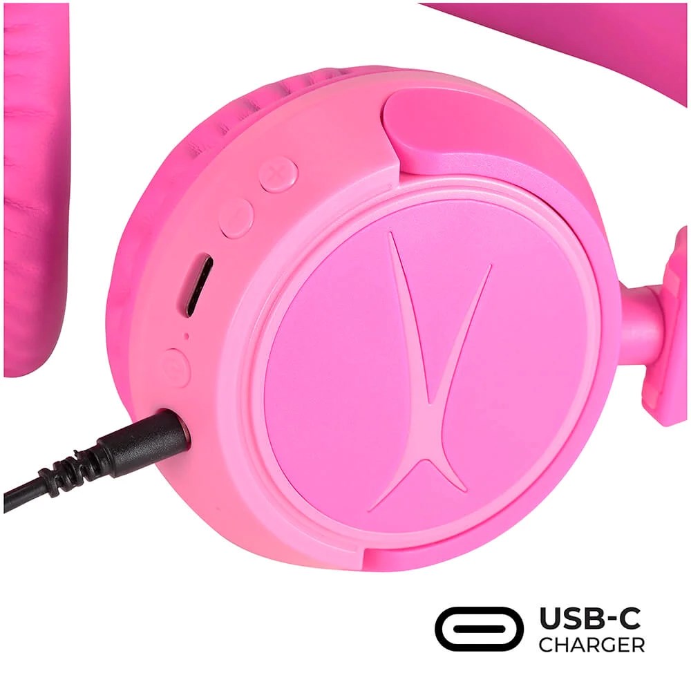 Altec Lansing 2-i-1 Headset til Børn med / uden Ledning - On-Ear Design - Lyserød