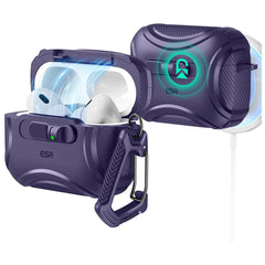 ESR AirPods Pro (3. gen.) Cyber FlickLock Cover m. Karabinhage - Lilla