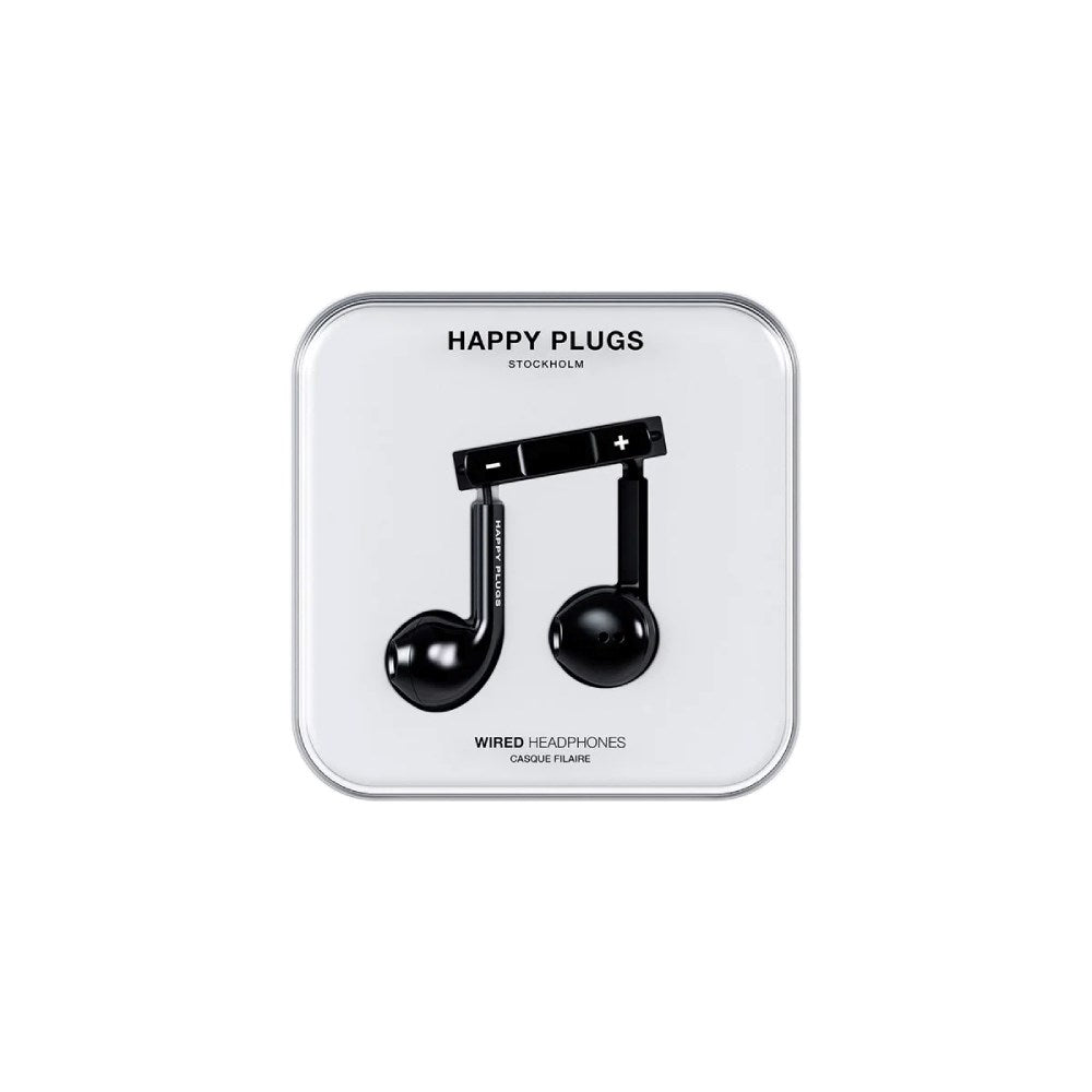 Happy Plugs Høretelefoner m. USB-C - In-Ear - Sort