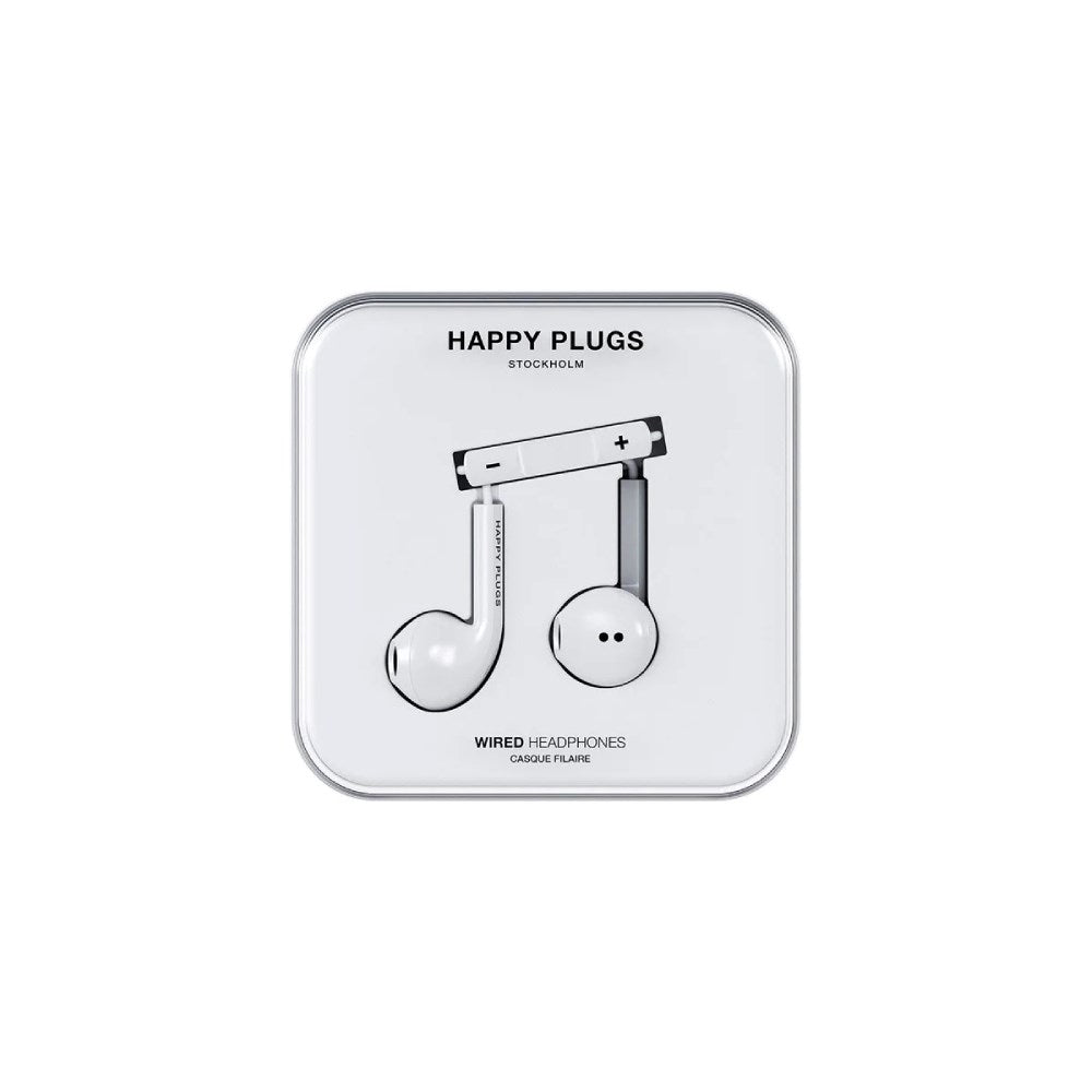 Happy Plugs Høretelefoner m. USB-C - In-Ear - Hvid