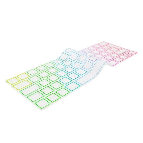 Philbert MacBook Pro 13" TB / 15" TB Keyboard Cover m. Europæisk Tastatur - Gennemsigtig / Regnbue