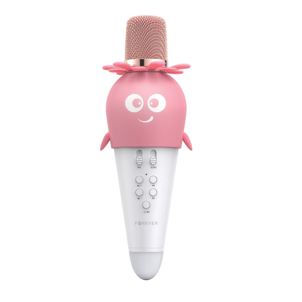 Forever AMS-200 Bluetooth Karaoke Mikrofon m. Højtaler - Pink
