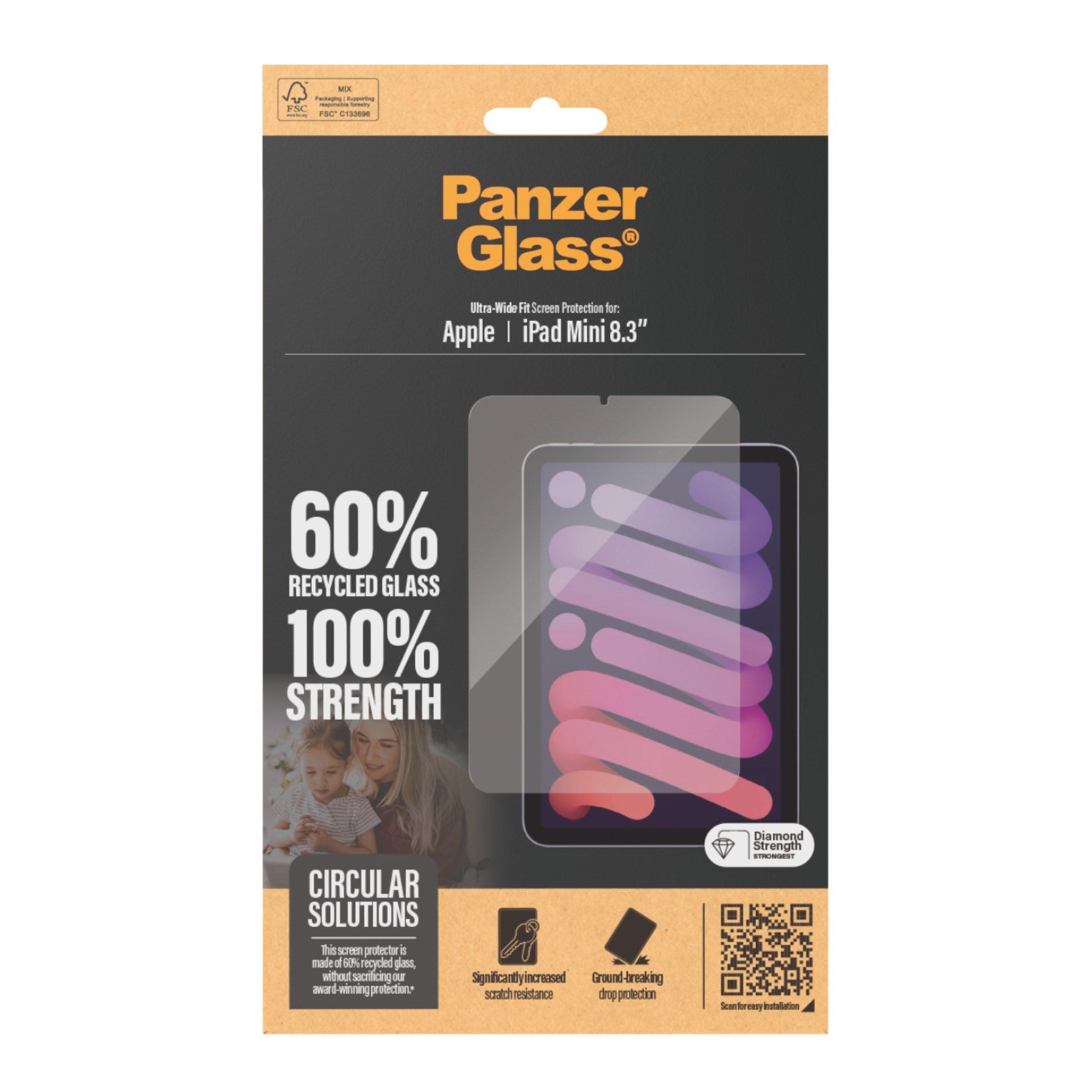 PanzerGlass Skærmbeskytter iPad Mini 2024 - Ultra Wide Fit