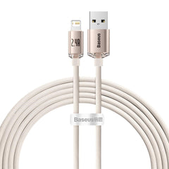 Baseus Crystal Shine USB-C til Lightning Kabel 12W - 2m - Lyserød