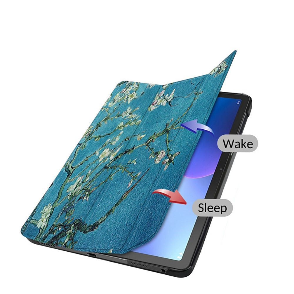 Lenovo Tab M10 Plus (3. Gen) 10.6" (TB-125F/128F) Tech-Protect Smartcase Cover - Hvide Blomster