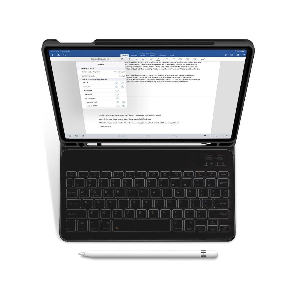 iPad 11" (2025) / iPad 10.9" (2024/2022) Tech-Protect Keyboard Cover - Engelsk Layout - Sort