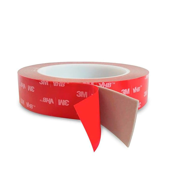 Light Solutions - 3M VHB Dobbeltklæbende Tape - 25mm Bredt - 5m - Gennemsigtig