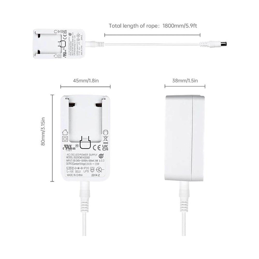 Light Solutions - Philips Hue LightStrip V4 Strømforsyning - Hvid