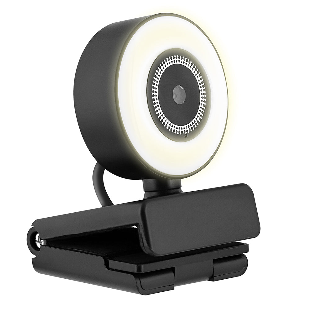 T'NB USB Webcam 30fps m. & Ring Light - Sort | Tilbehør | TABLETCOVERS.DK