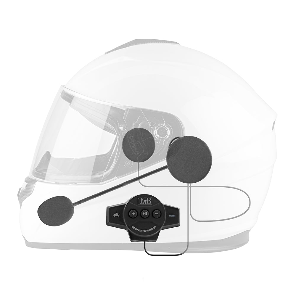 T'NB InRide Håndfri Bluetooth Headset til Motorcykel Hjelm - Sort | Bluetooth - Headset - Bil TABLETCOVERS.DK