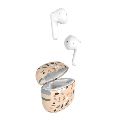 T'NB EXCLUSIV' Trådløse In-Ear Høretelefoner m. Opladningsetui - Terrazzo