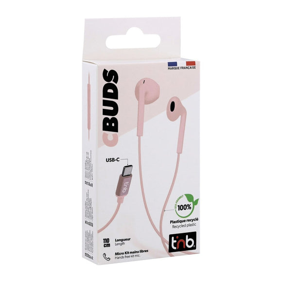 T'NB C-SOUND In-Ear Høretelefoner - USB-C - Lyserød
