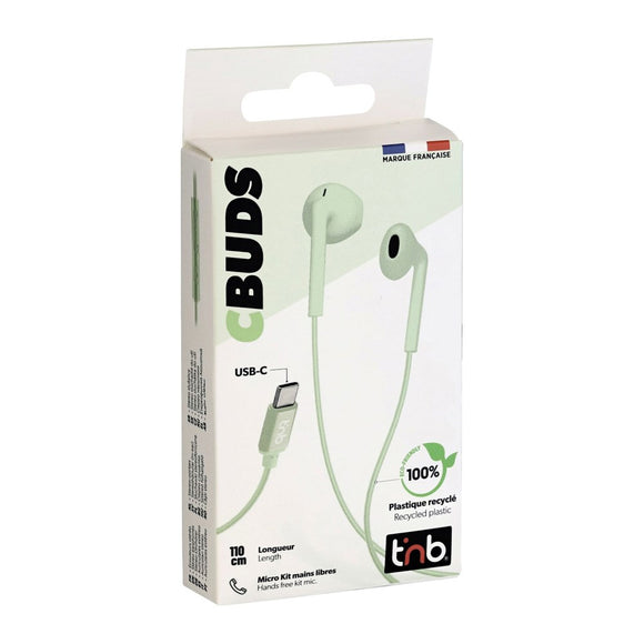 T'NB C-SOUND In-Ear Høretelefoner - USB-C - Grøn