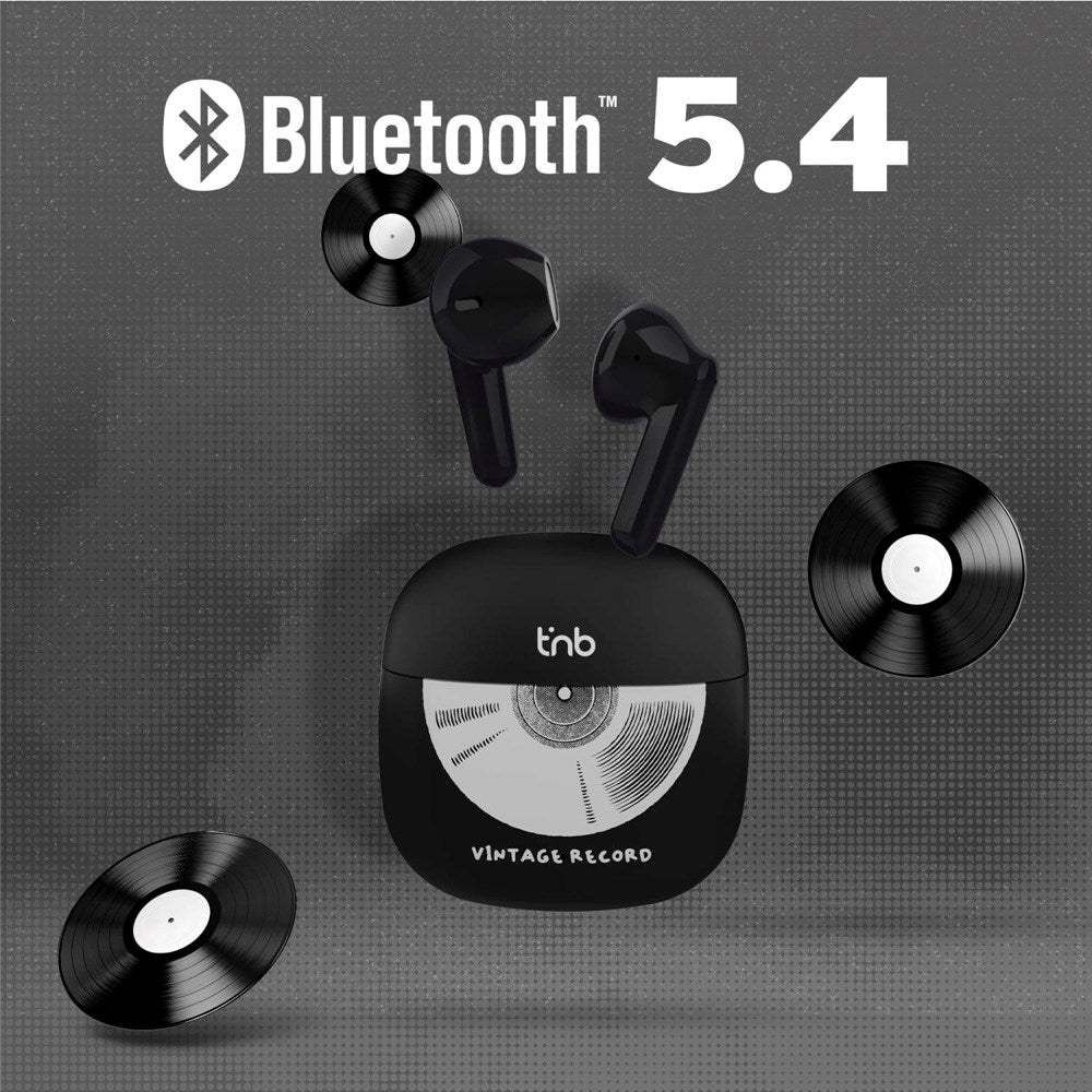 T'NB ORIGIN Trådløse In-Ear Høretelefoner m. Opladningsetui - Vinyl Design