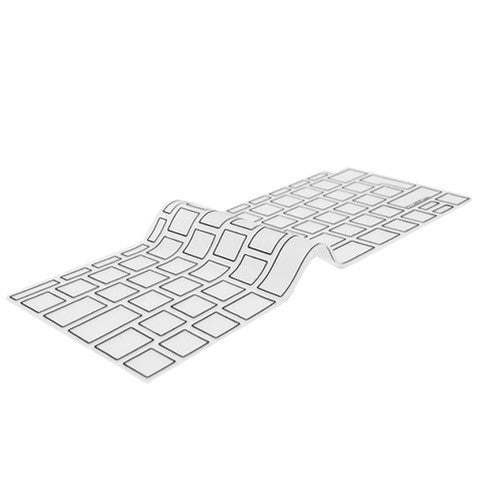 Philbert MacBook Air 13" (2018-2019) Keyboard Cover m. Europæisk Tastatur - Gennemsigtig / Sort