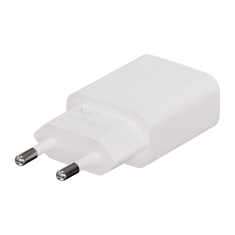 X2O 12W Vægoplader m. 1x USB-A - Hvid