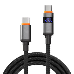 X2O Longlife 100W USB-C til USB-C Kabel m. LED Display - 1.5m - Sort