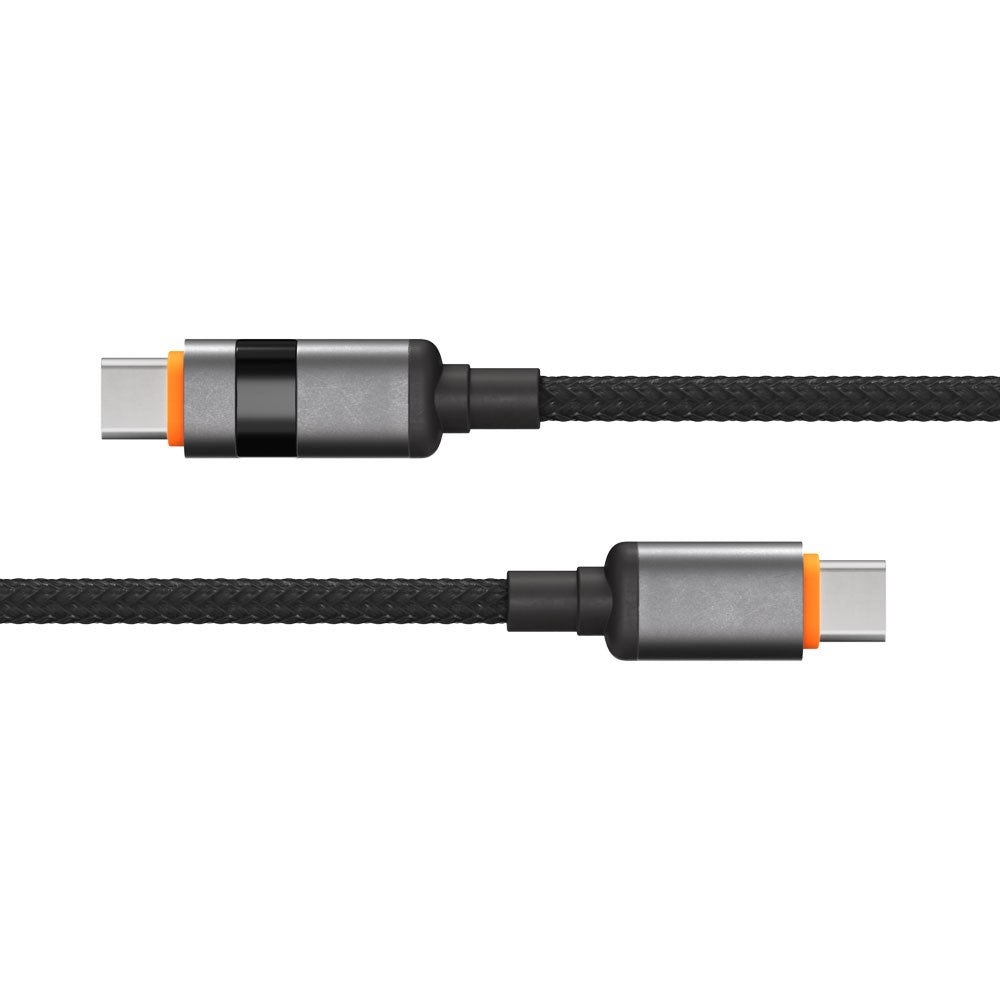 X2O Longlife 100W USB-C til USB-C Kabel m. LED Display - 1.5m - Sort