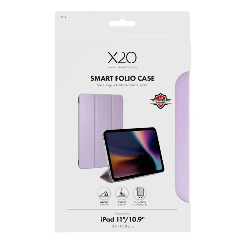 iPad 11" (2026 / 2025) / 10.9" (2024 / 2022) X2O Smart Folio Flipcover - Lilla