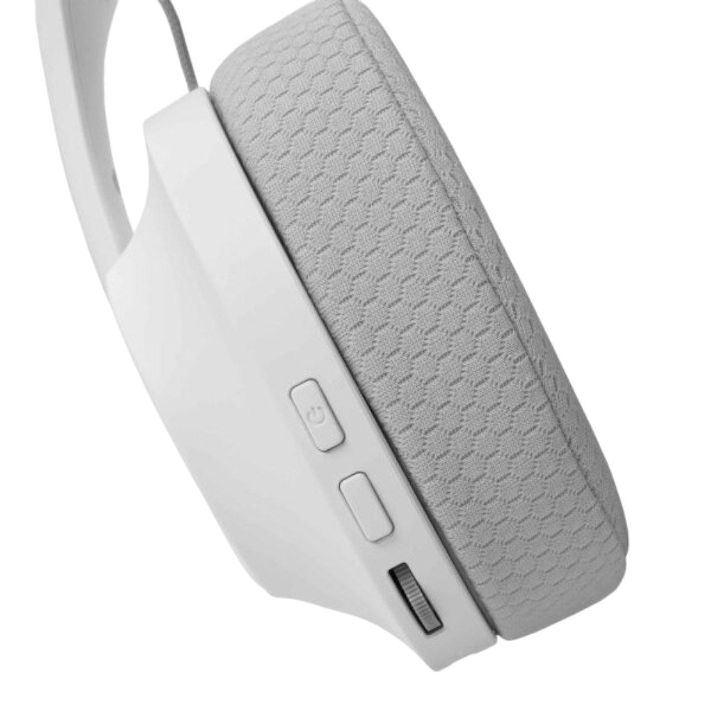 White Shark On-Ear Trådløse Gaming Høretelefoner m. Mikrofon - Hvid / Grå