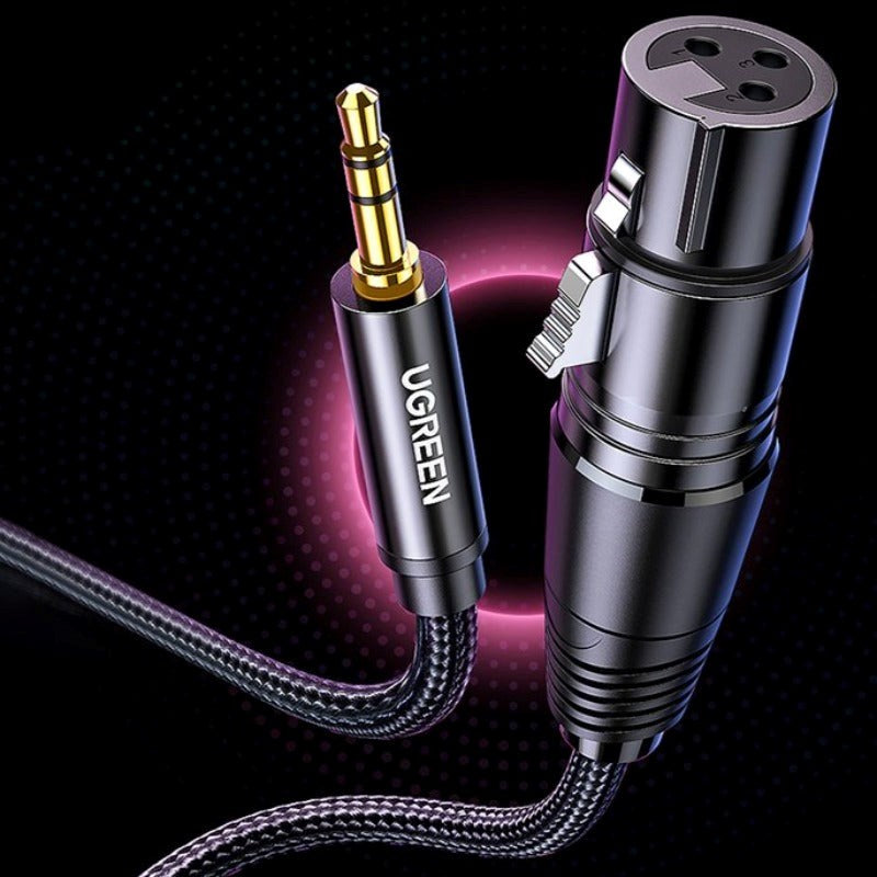 UGREEN AV182 XLR til 3.5mm Jack Kabel - 1m - Sort