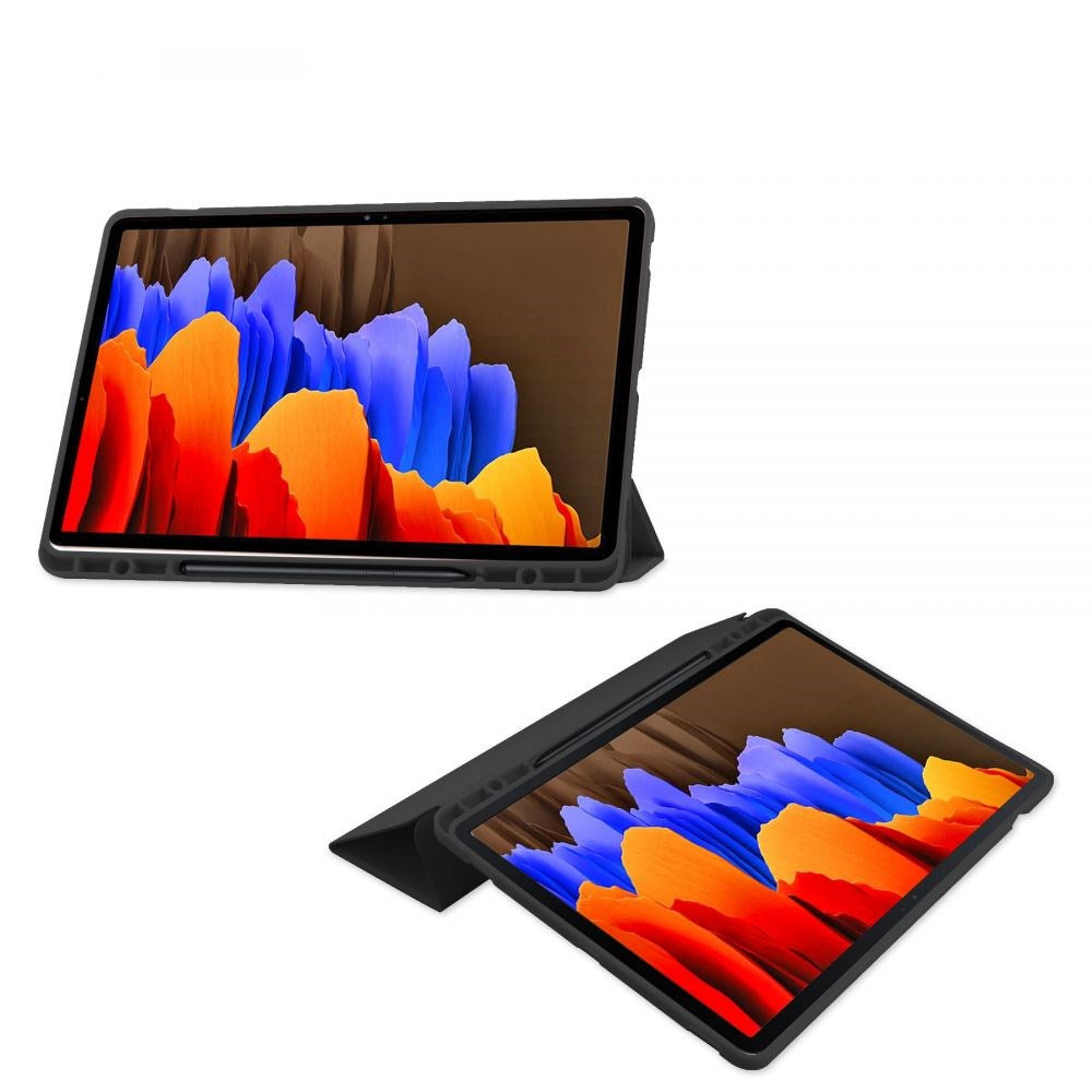 Samsung Galaxy Tab S7 FE Tech-Protect SC Cover m. Stylus Holder - Sort