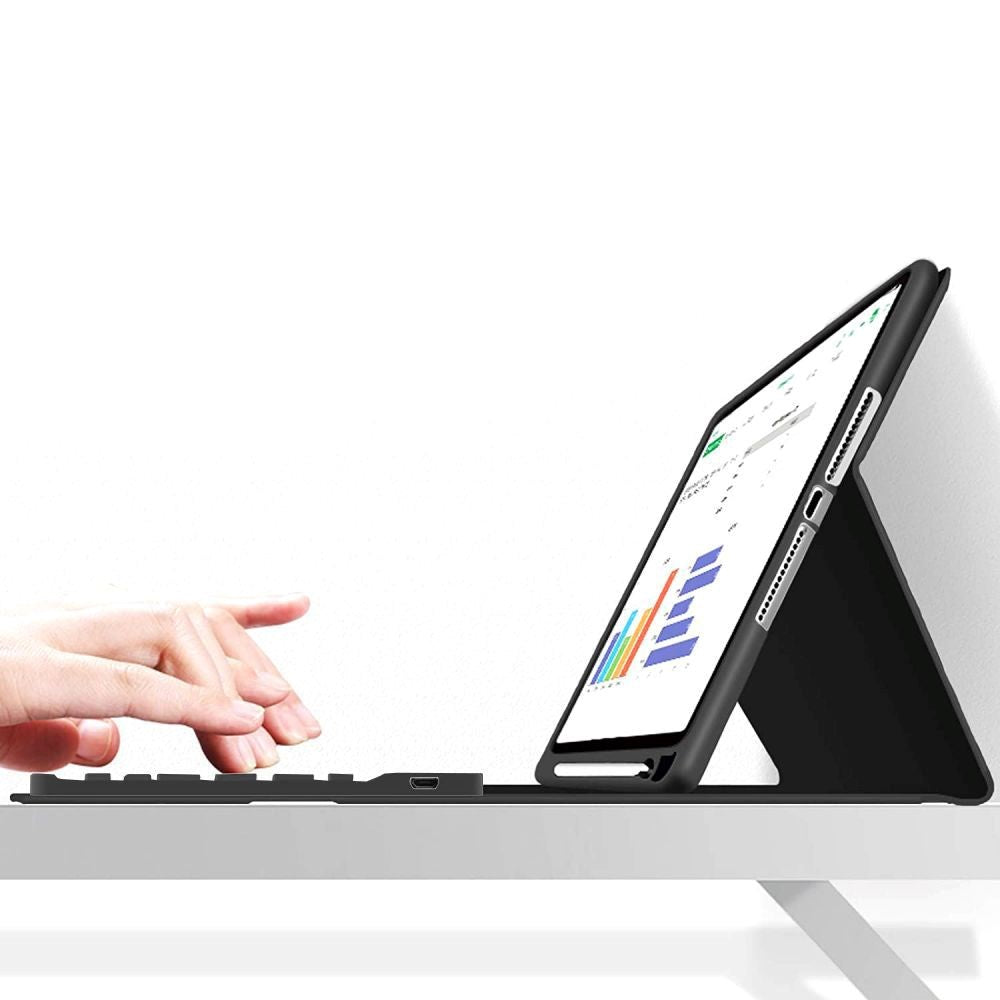 iPad 11" (2025) / iPad 10.9" (2024/2022) Tech-Protect Keyboard Cover - Engelsk Layout - Sort
