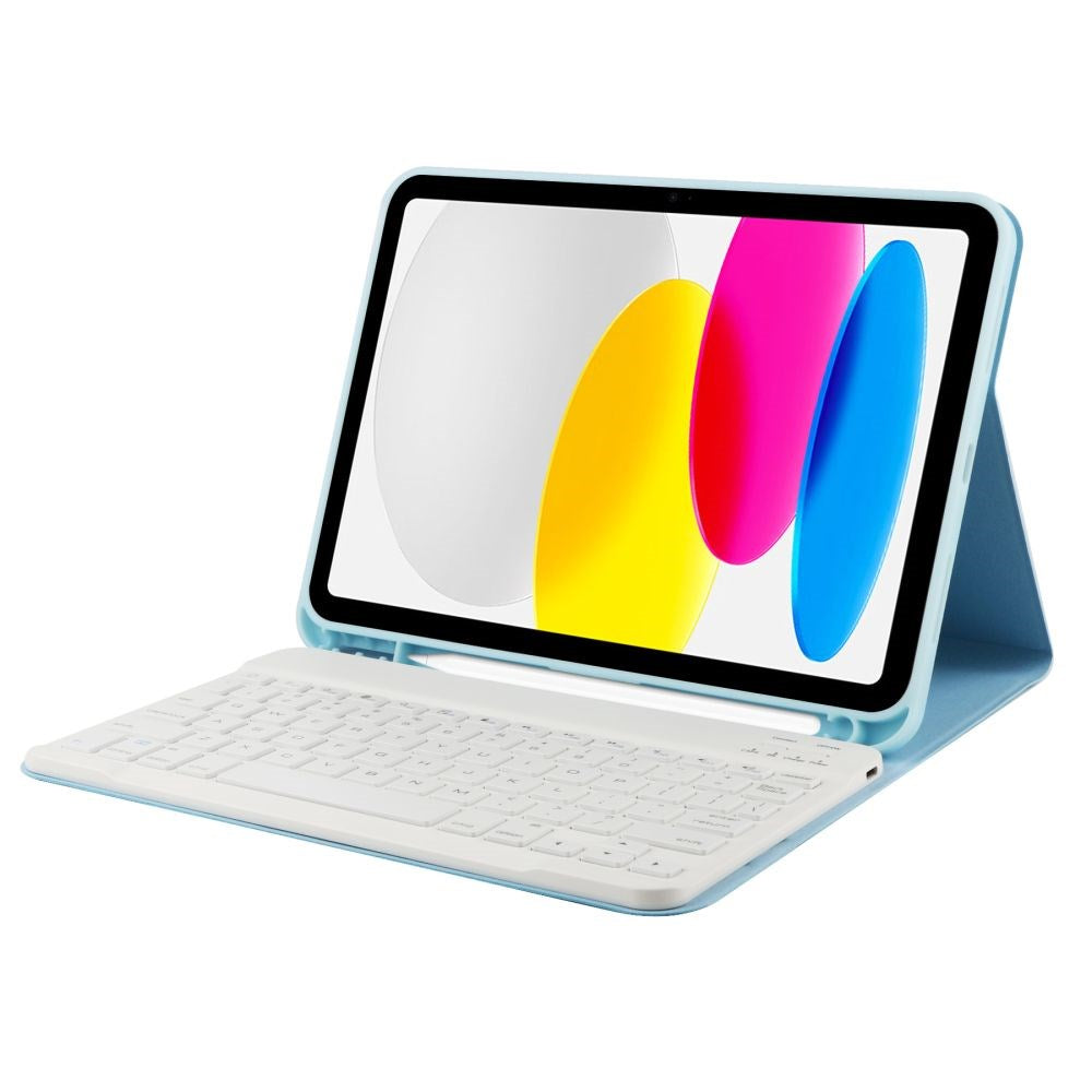 iPad 11" (2025) / iPad 10.9" (2024/2022) Tech-Protect Keyboard Cover m. Apple Pencil Holder - Engelsk Layout - Lyseblå