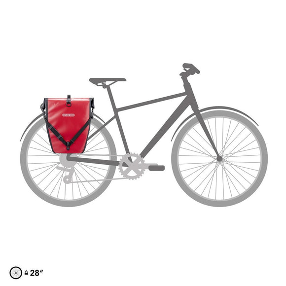 ORTLIEB Back-Roller 20L Cykeltaske til Baggagebærer (42 x 32 x 17cm) - Rød / Sort