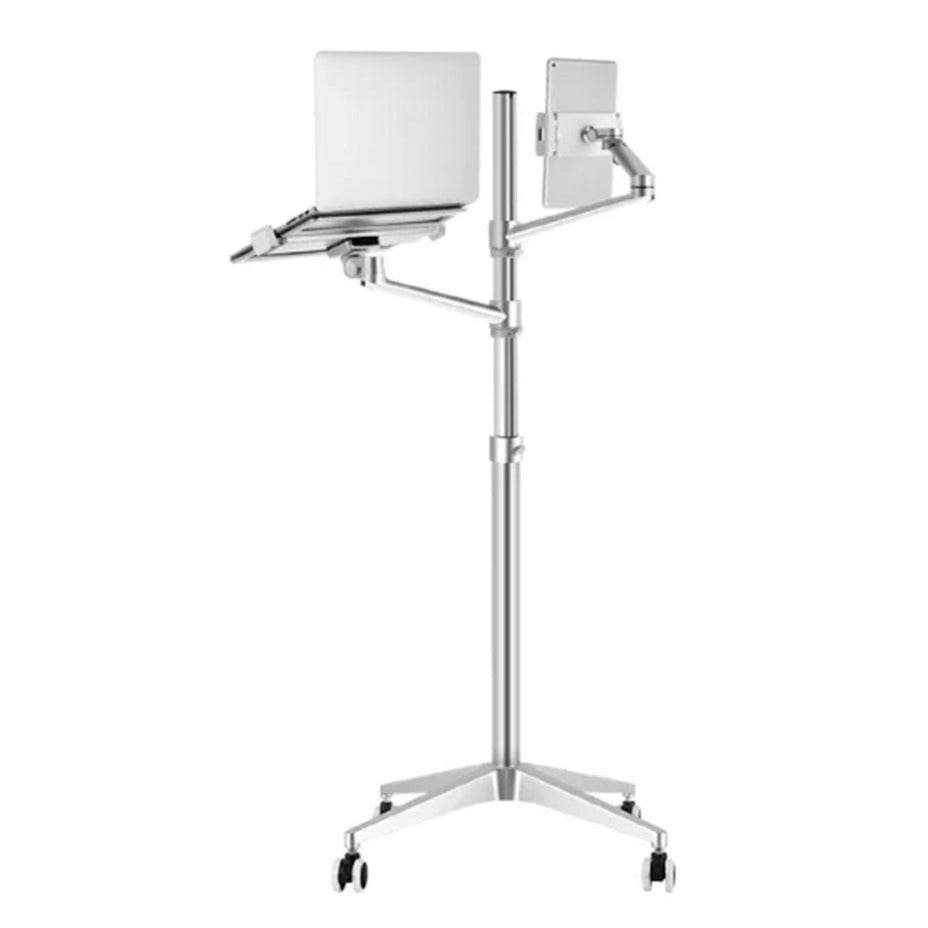 4Smarts ErgoFix H17 Universal Stander m. Hjul til Smartphone / Tablet & Laptop - Sølv