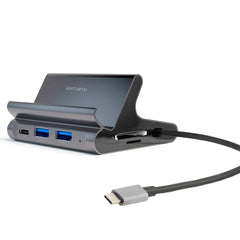 4smarts 7-i-1 USB-C Hub Universal Stander til Mobil & Tablet - Grå
