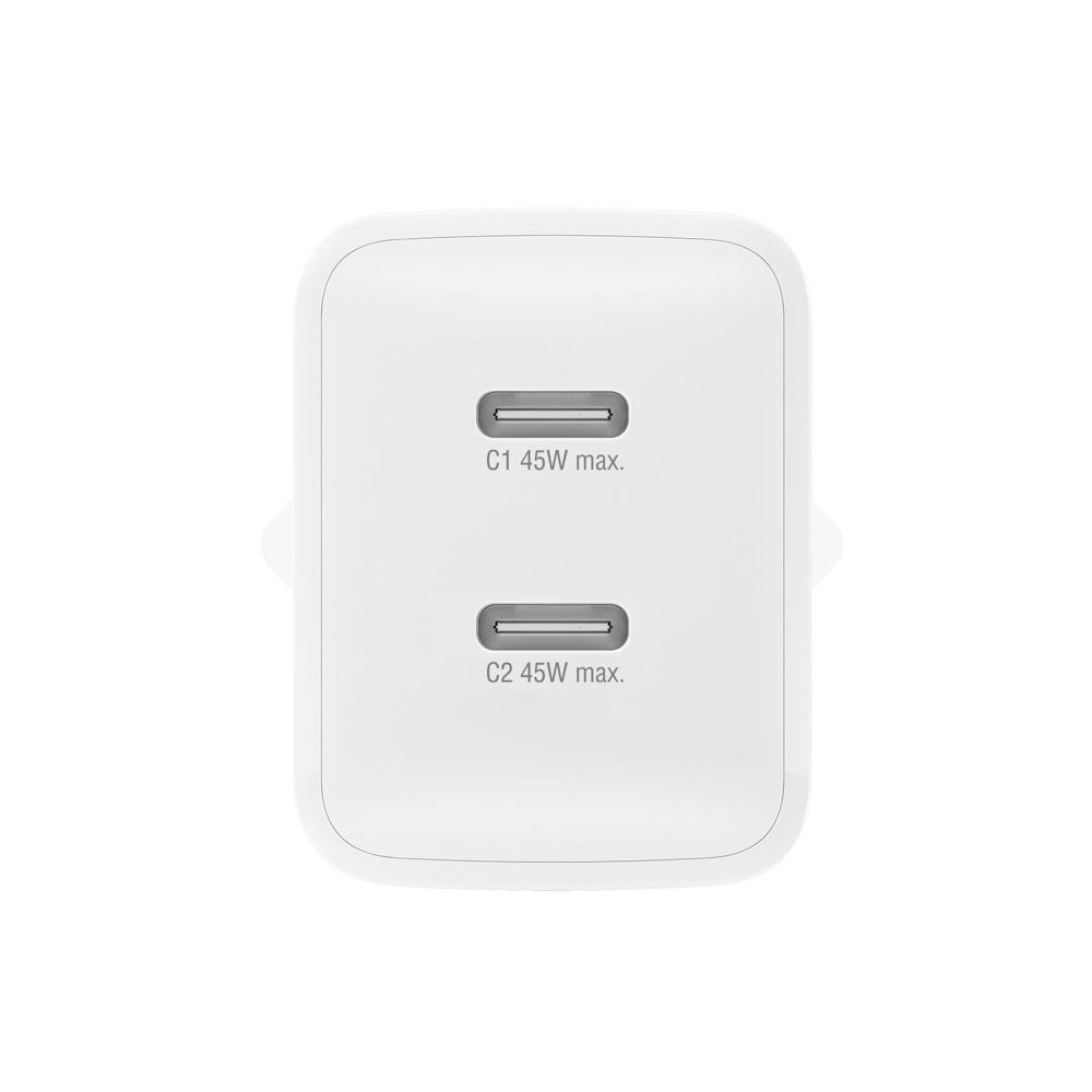4smarts PDPlug 45W Vægoplader m. 2 x USB-C - Hvid