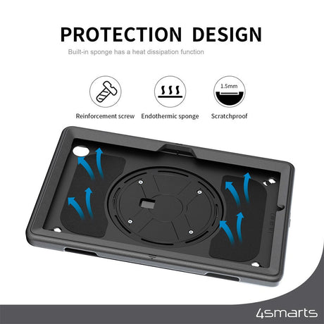 Samsung Galaxy Tab S10 FE / S9 FE 4smarts Rugged Tablet Case GRIP - Sort