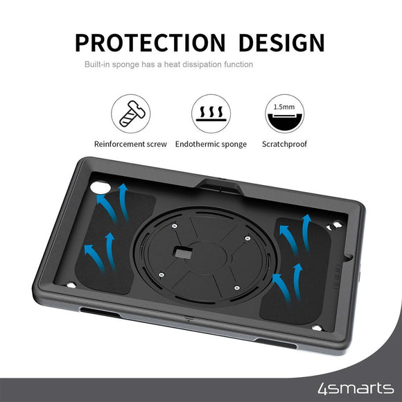 Samsung Galaxy Tab S10 FE / S9 FE 4smarts Rugged Tablet Case GRIP - Sort