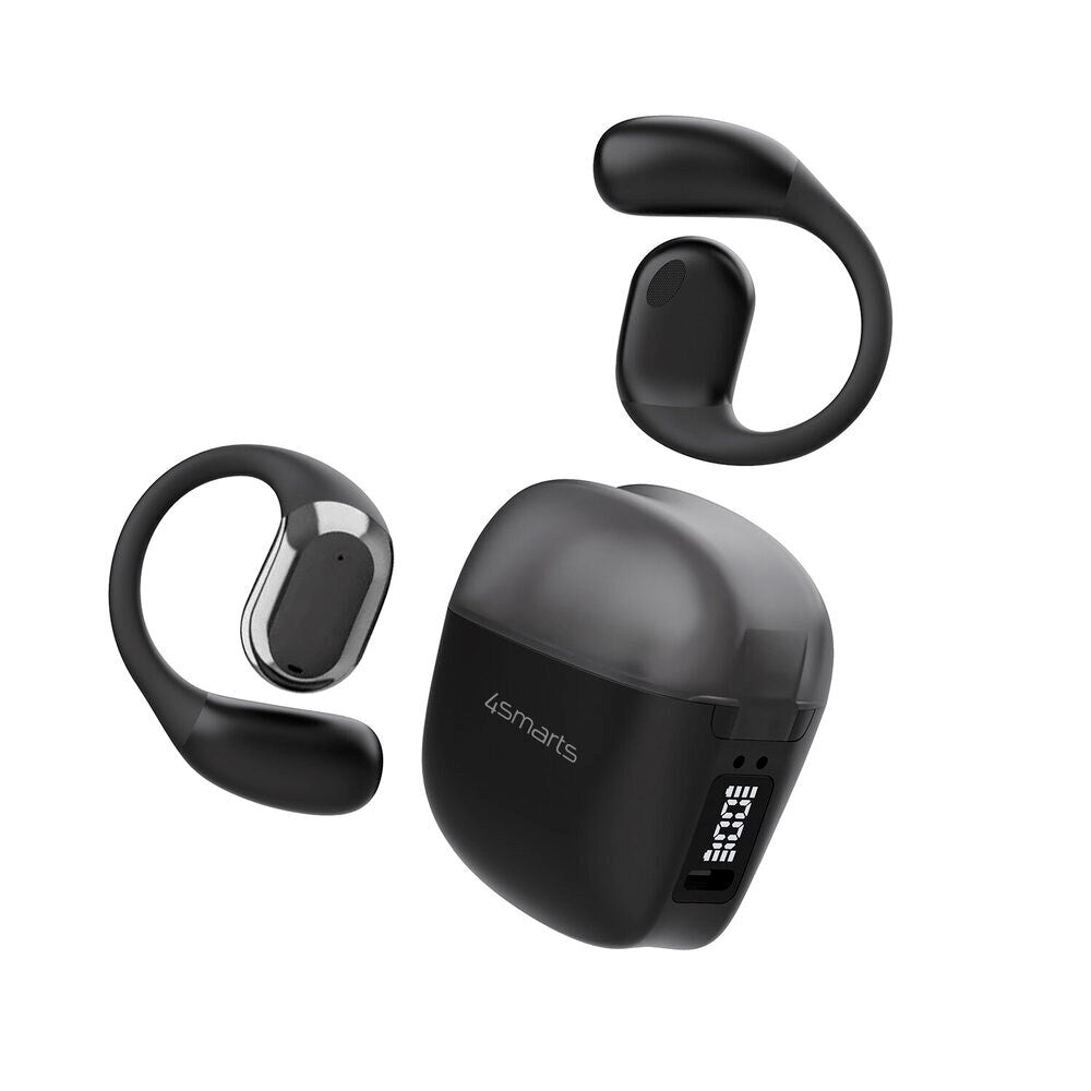 4smarts True Wireless SkyBuds Sport Høretelefoner - Open-Ear - Sort