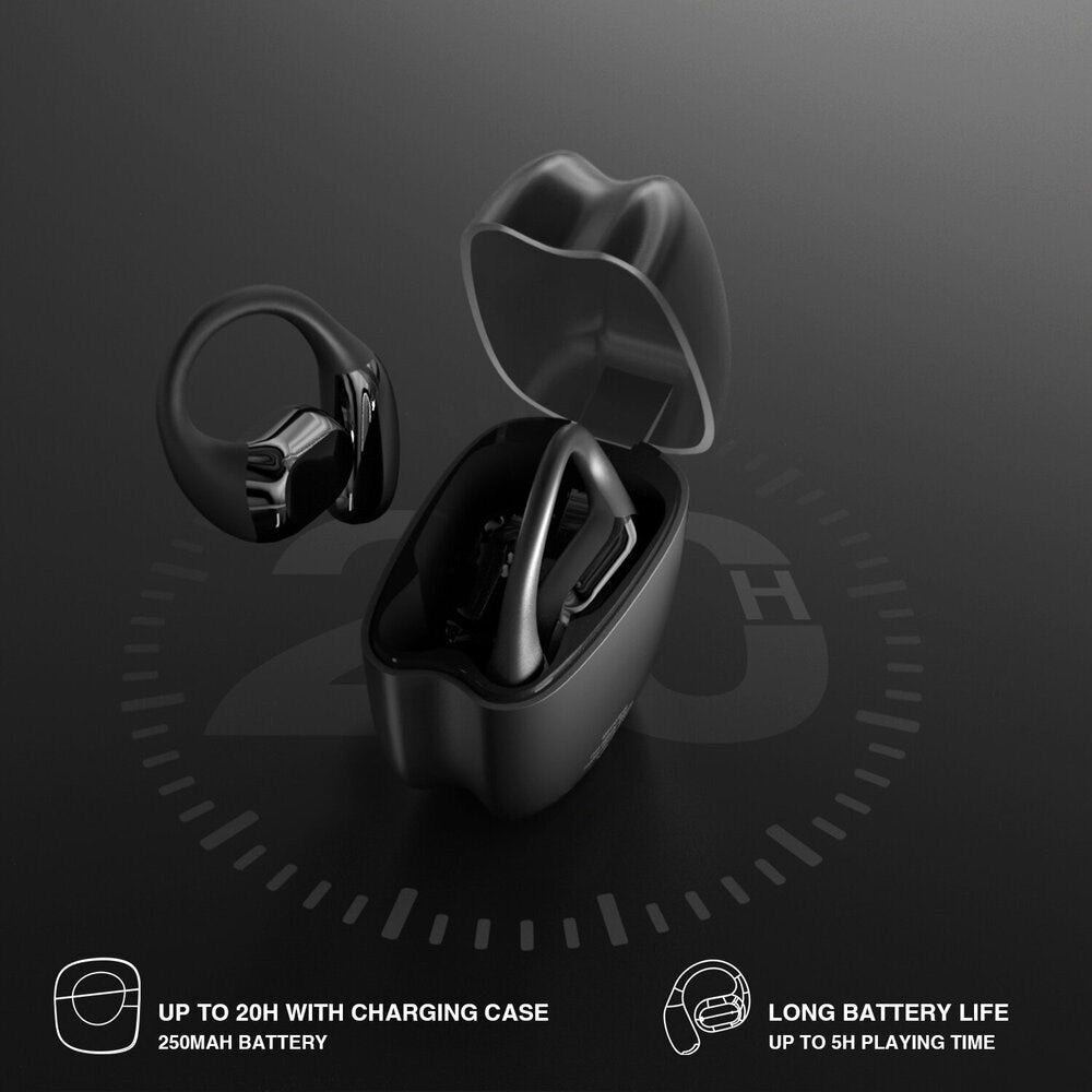 4smarts True Wireless SkyBuds Sport Høretelefoner - Open-Ear - Sort