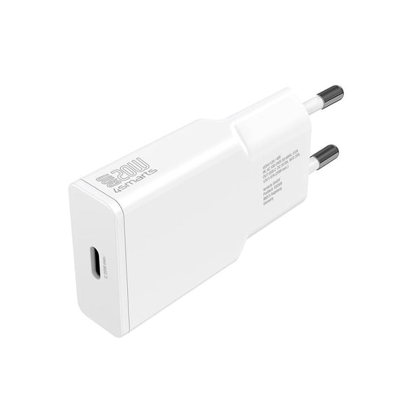 4Smarts PD Slim 20W Vægoplader GaN m. USB-C - Hvid