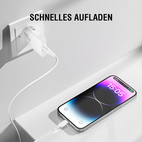 4Smarts PD Slim 20W Vægoplader GaN m. USB-C - Hvid