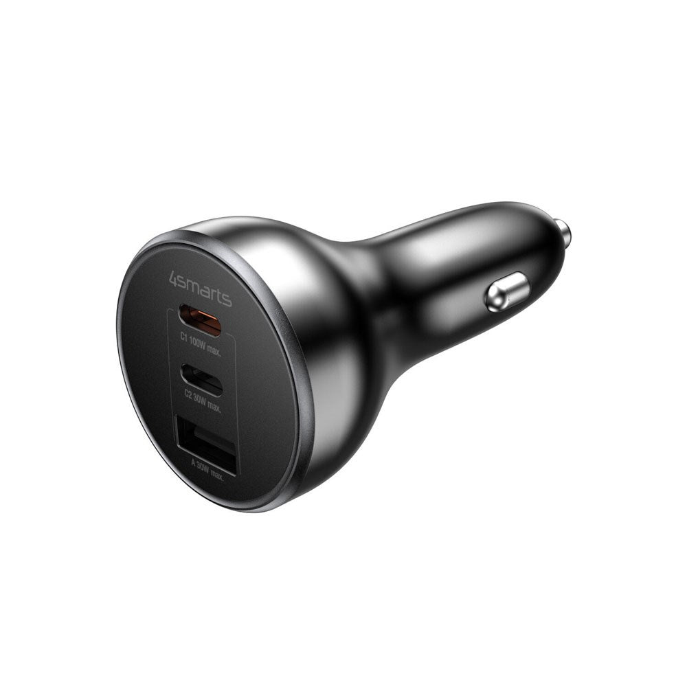 4smarts VoltRoad Ultimate 160W Biloplader m. 2 x USB-C 1 x USB-A - Sort