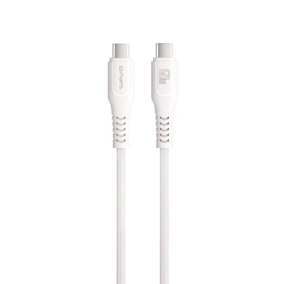 4smarts PremiumCord USB-C til USB-C Kabel 60W - 1.5 m - Hvid