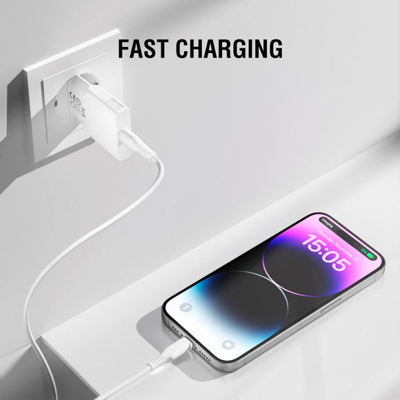 4smarts PremiumCord USB-C til USB-C Kabel 60W - 1.5 m - Hvid
