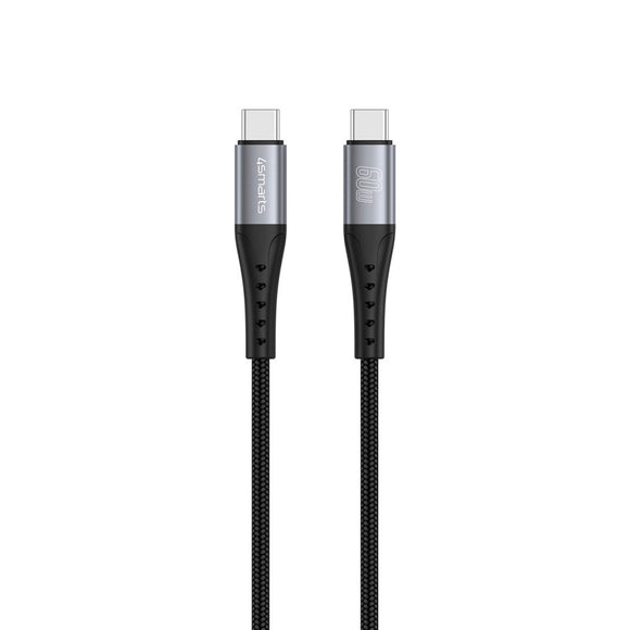 4smarts PrimeCord USB-C til USB-C Kabel 60W - 1.5 m - Sort