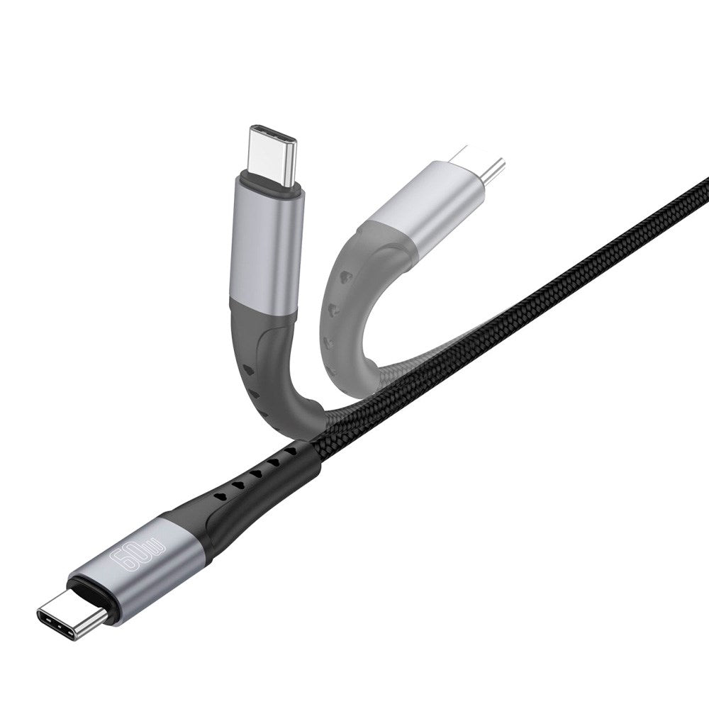 4smarts PrimeCord USB-C til USB-C Kabel 60W - 1.5 m - Sort