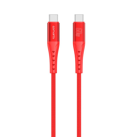 4smarts PrimeCord USB-C til USB-C Kabel 60W - 1.5 m - Rød