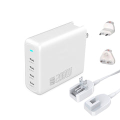 4smarts GaN Flex Pro Rejseoplader 200W - 4x USB-C - Hvid