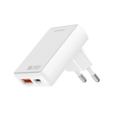 4smarts FlatPlug 20W Vægoplader m. 1 x USB-C 1 x USB-A - Hvid