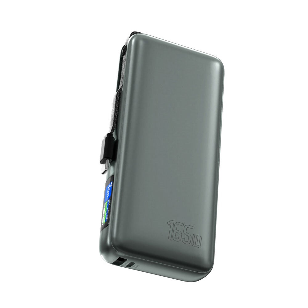 4smarts Enterprise 20.000mAh 165W Powerbank m. Indbygget USB-C Kabel - Grå