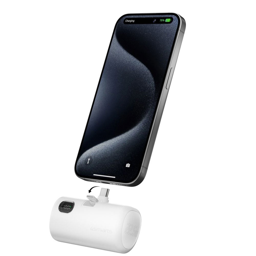 4smarts PicoFold 5000mAh Powerbank 22.5W m. USB-C - Hvid