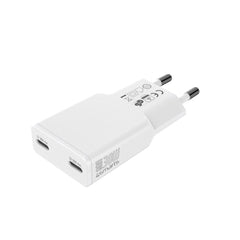 4smarts PDPlug Slim 30W Vægoplader m. 2 x USB-C - Hvid