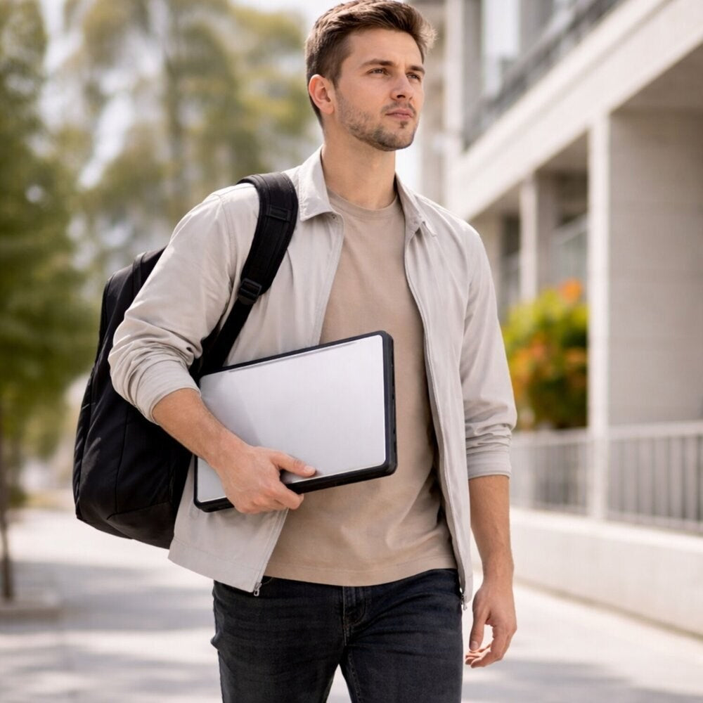 MacBook Neo 13 A18 Pro (2026) 4smarts Cover m. Stødabsorberende Kanter - Gennemsigtig / Sort